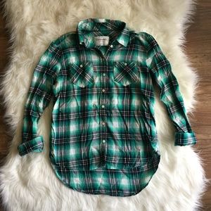 Mint Green Aeropostale Plaid Shirt